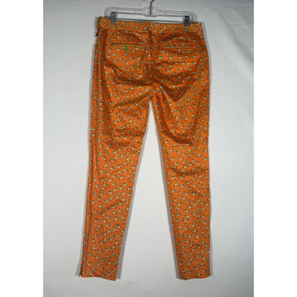 Polo Golf Ralph Lauren Toucan Bird Print Slim Golf Pants Womens Size 6 Loud AOP